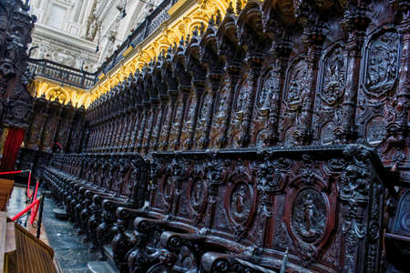 Cordoba, Spain - September 02, 2015: The interior of MosqueâCathedral of CÃ³rdoba, the Cathedral of Our Lady of the Assumption located in spanish region of Andalusiaのeditorial素材