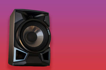 Image of a modern speaker isolated over gradient color background for copy paste space concept.の写真素材