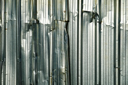 closes Zinc fence as background texture wall on summer time.の写真素材