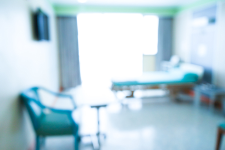 Blurred hospital standard VIP room with beds and comfortable medical equipped in a modern hospitalの写真素材