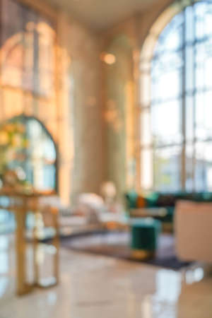 blurred picture background of a cafe and co-working space with blur backgroundの写真素材