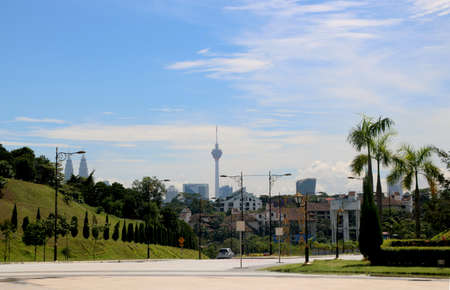 Country- Malaysia, City- kuala lumpur, Date 07/27/2020 far view of Menara (Tower) Kuala Lumpur and...