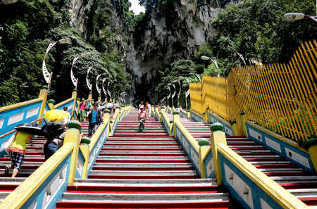 Country- Malaysia, City- Kuala lumpur, Date 07/29/2020 View of 272 steps visitors must climb up at...