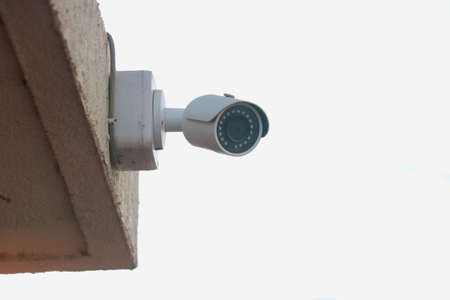 image of closed-circuit television installed on wall