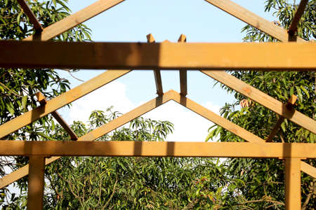 fabrication work before construction houseの写真素材