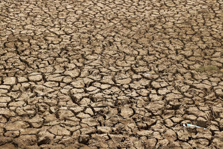Dry aried land caused by extreme dry and hot weatherの写真素材