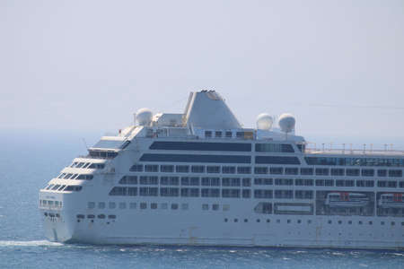 landscape view of large passenger ships (Cruise ship) in oceanの写真素材