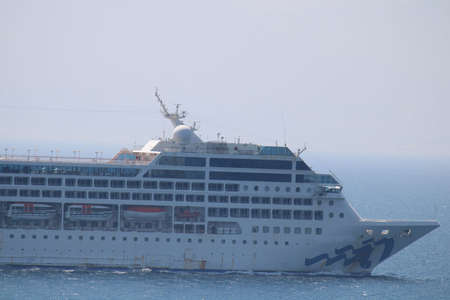 landscape view of large passenger ships (Cruise ship) in oceanの写真素材