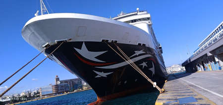 Country-Europe, City - Ship yard- Date- 15-05-2021 landscape view of large passenger ships (Cruise ship)at ship dockのeditorial素材