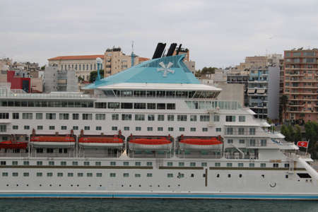Country-Europe, City - Ship yard- Date- 15-05-2021 landscape view of large passenger ships (Cruise ship)at ship dockのeditorial素材