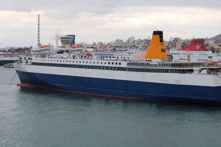 Country-Europe, City - Ship yard- Date- 15-05-2021 landscape view of large passenger ships (Cruise ship)at ship dockのeditorial素材
