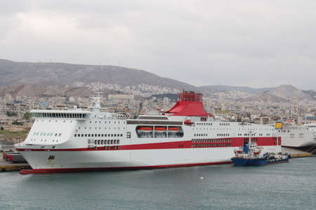Country-Europe, City - Ship yard- Date- 15-05-2021 landscape view of large passenger ships (Cruise ship)at ship dockのeditorial素材