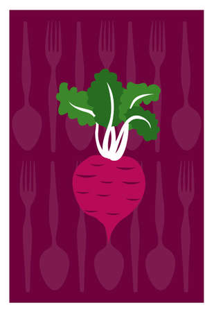 beetroot on purple background