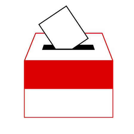 vote label (vote symbol, vote icon, ballot box, slot of box), Vector, Illustrationのイラスト素材