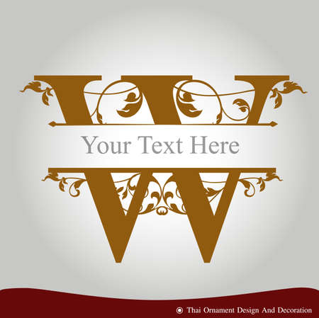 Vector of Letter W in the old vintage style. ABC concept type as icon. Typography designのイラスト素材