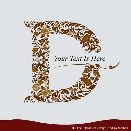 Vector of Letter D in the old vintage style. ABC concept type as logo. Typography designのイラスト素材