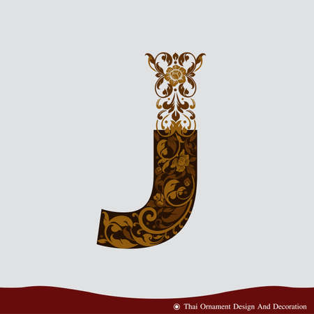 Vector of Letter J in the old vintage style. ABC concept type as icon. Typography designのイラスト素材