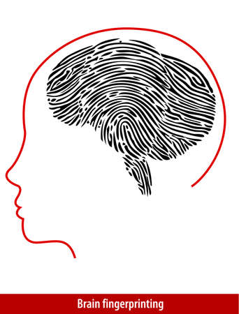Vector of Brain Fingerprintのイラスト素材