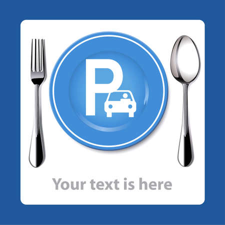 Restaurant Parking. Vector. Illustrationのイラスト素材