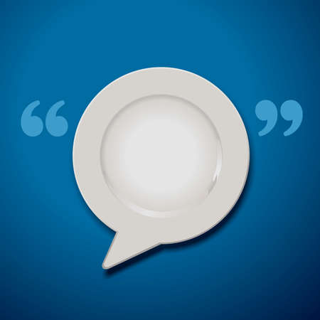 Vector of Quotation Marks Speech Plate Iconのイラスト素材