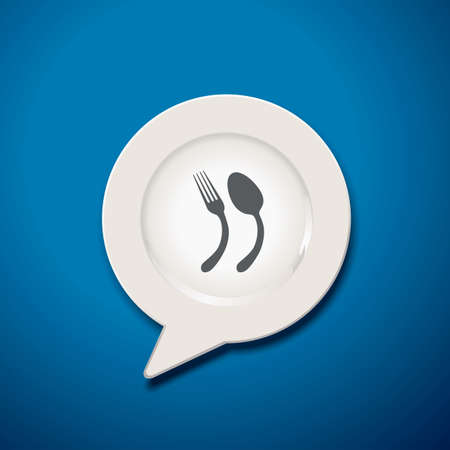 Vector of Quotation Marks Speech Plate Iconのイラスト素材