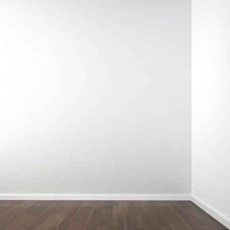 empty white corner room for placment of your product or model all copy spaceの写真素材