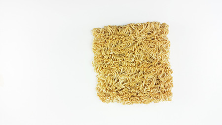 isolated instant noodle in white backgroundの写真素材