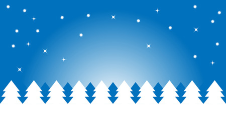 Christmas night in blueのイラスト素材