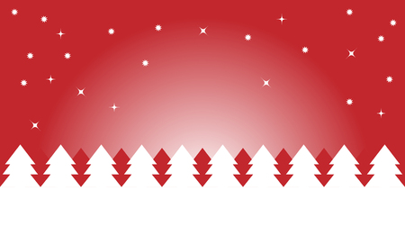 christmas night in redのイラスト素材