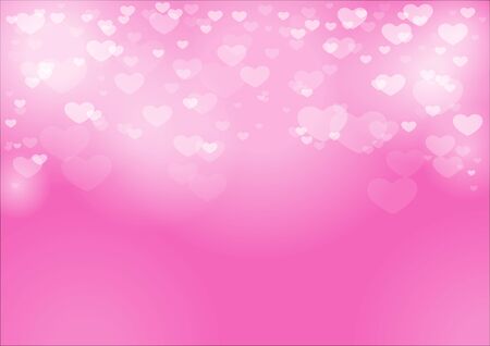 Heart Bokeh in pink background for valentine dayのイラスト素材