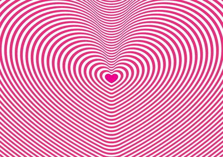 Pink and white heart tunnel wallpaperのイラスト素材