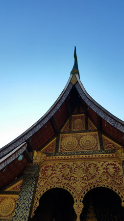 Wat Xieng Thong, Buddhist temple in Luang Prabang World Heritage, Laosの写真素材