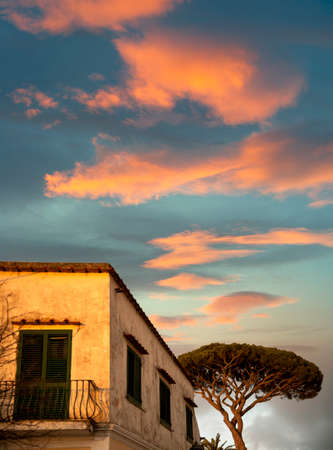 Photo of the house in Anacapri on the island of Capriの写真素材
