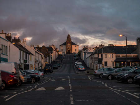 Charming village of Bowmore, Islay Scotlandの写真素材