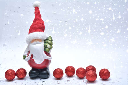 Santa on the white backgroundの写真素材