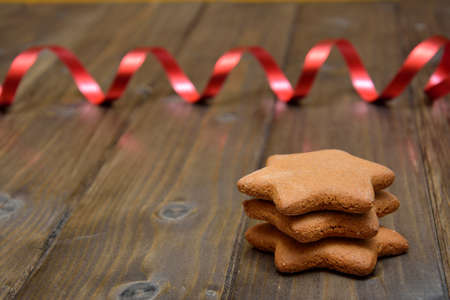 Star-shaped gingerbread for Christmas