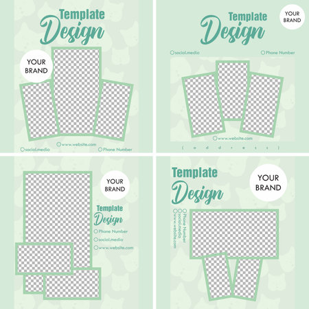 social media brochure design template and for exhibition advertisementのイラスト素材