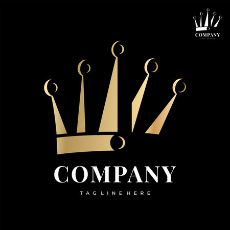Crown logo template. Luxury crown vector icon. Royal logo design.のイラスト素材