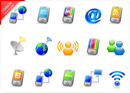 Communication iconsの写真素材