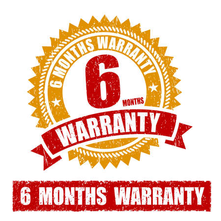 6 Months Warranty Rubber Stampの写真素材