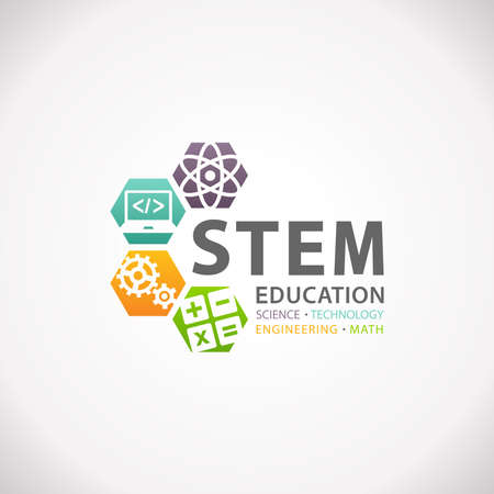 STEM Education Concept Logo. Science Technology Engineering Mathematics.の写真素材