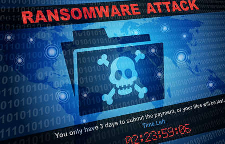 Ransomware Attack Malware Hacker Around The World Backgroundの写真素材
