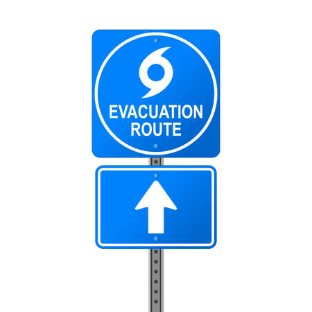 Hurricane Evacuation Route Emergency Signの写真素材