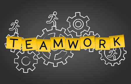 Teamwork Team Cooperation Workforce Group Concept Backgroundの写真素材