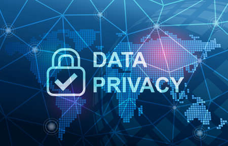 Data Privacy Protection Compliance Concept Backgroundの写真素材