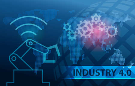 Industry 4.0 Automation Backgroundの写真素材