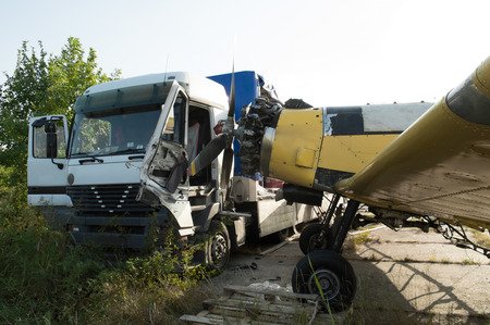 Crash landing with happy endingの写真素材