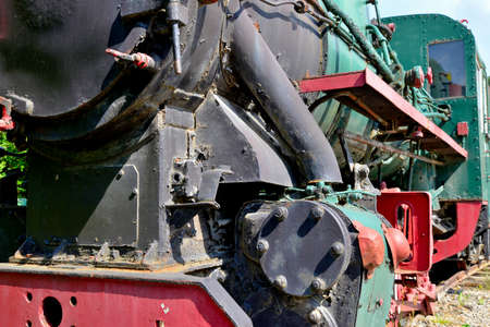 Narrow gauge railway Bieszczady forest track and attractionsの写真素材