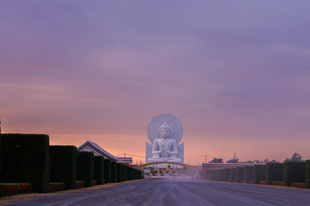 white Buddha And beautiful skyの写真素材