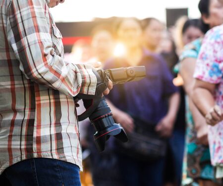 Photographer and digital camera.の写真素材